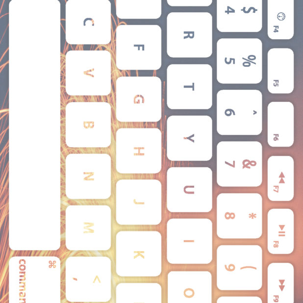 teclado de color blanco amarillento Fondo de Pantalla de iPhone7Plus