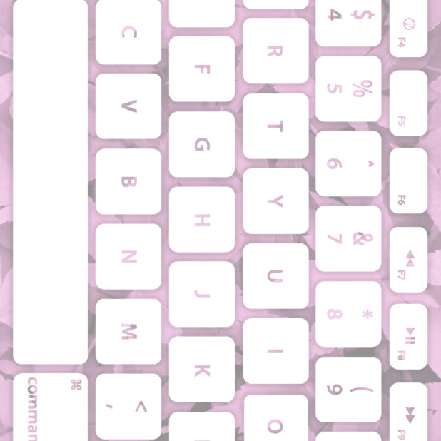 Teclado hoja blanca rosado Fondo de Pantalla de iPhone7Plus