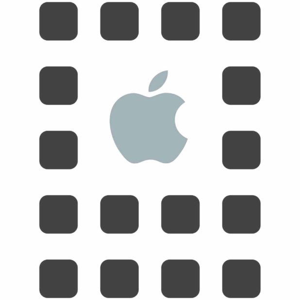 estantería de manzana en blanco y negro Fondo de Pantalla de iPhone7Plus