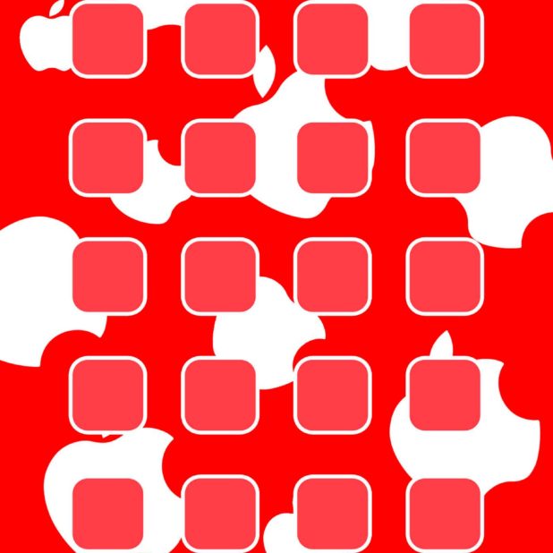 Estante de las manzanas Red Fondo de Pantalla de iPhone7Plus