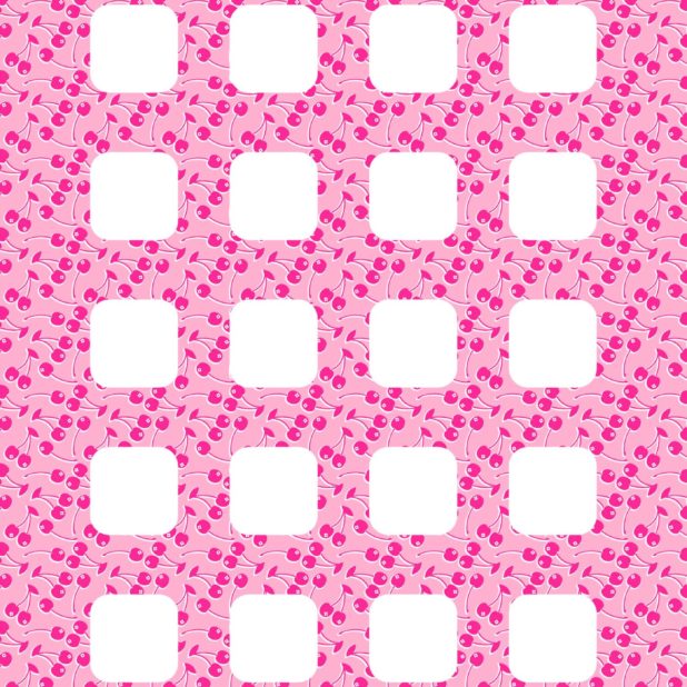 Modelo de las cerezas del estante de rosa para las niñas Fondo de Pantalla de iPhone7Plus