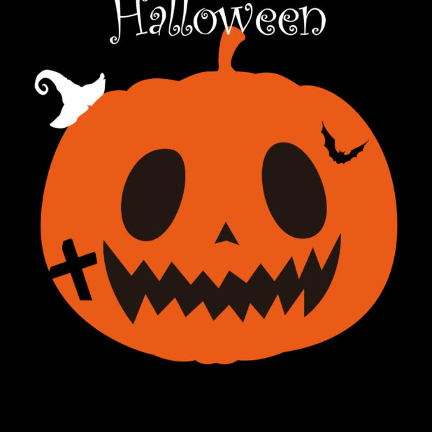 Ilustración de naranja calabaza de Halloween Fondo de Pantalla de iPhone7Plus