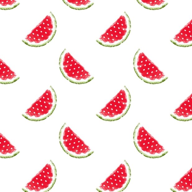 Ilustración del modelo de la fruta de la sandía favorable a las mujeres de color rojo Fondo de Pantalla de iPhone7Plus
