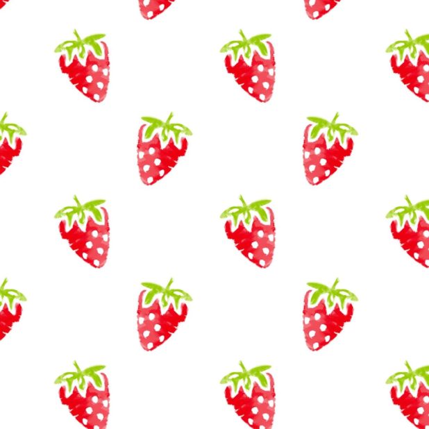 Ilustración del modelo de la fruta de fresa favorable a las mujeres de color rojo Fondo de Pantalla de iPhone7Plus