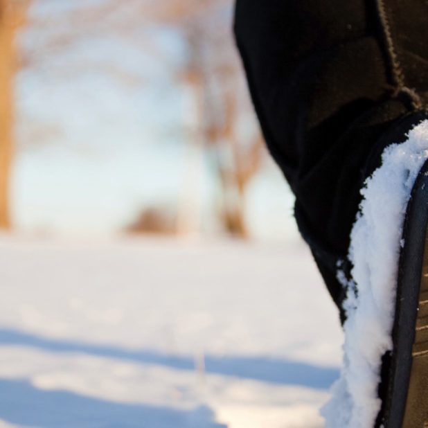 zapatos blancos de nieve paisaje Fondo de Pantalla de iPhone7Plus