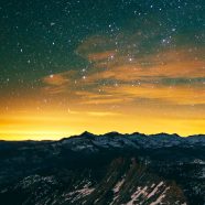 cielo nocturno paisaje de montaña Fondo de Pantalla de iPhone8