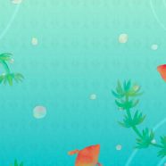 ilustración peces de colores Fondo de Pantalla de iPhone8