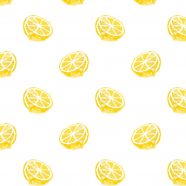 amarillo mujeres patrón de la ilustración de frutas de limón para Fondo de Pantalla de iPhone8