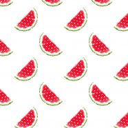 Ilustración del modelo de la fruta de la sandía favorable a las mujeres de color rojo Fondo de Pantalla de iPhone8