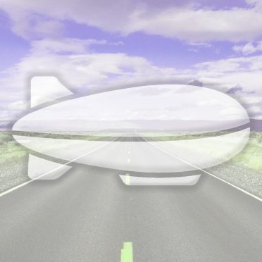 dirigible carretera paisaje púrpura Fondo de Pantalla de iPhone8