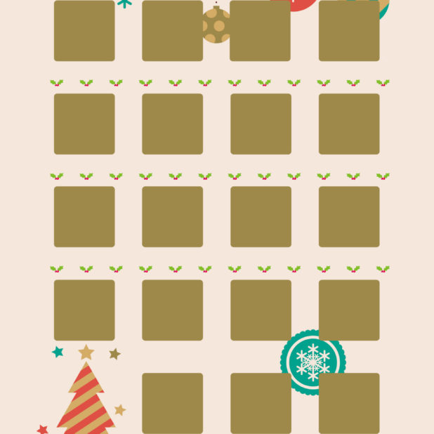 melocotón oro estante de Navidad Fondo de Pantalla de iPhone8Plus