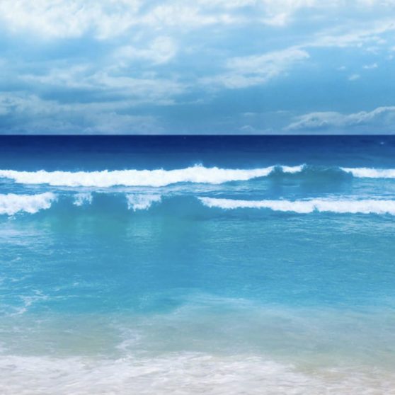 paisaje de mar, cielo azul Fondo de Pantalla de iPhoneX