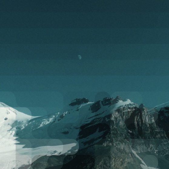 Paisaje de la nieve de la montaña azul verde Fondo de Pantalla de iPhoneX