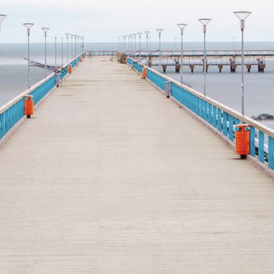 Puente mar paisaje Fondo de Pantalla de iPhoneX