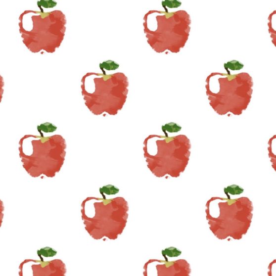 Ilustración del modelo de la fruta de la manzana favorable a las mujeres de color rojo Fondo de Pantalla de iPhoneX