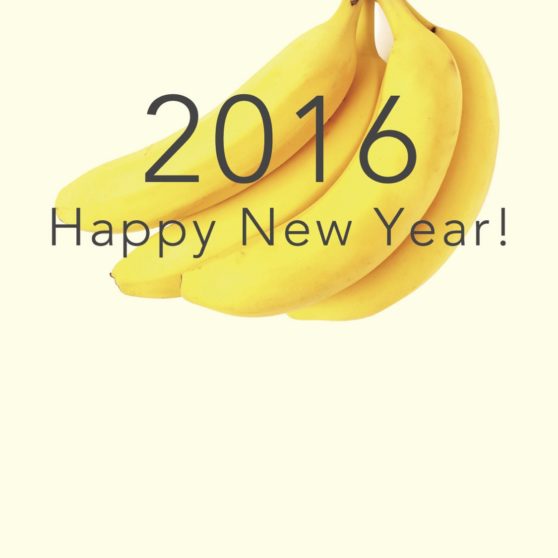 feliz año 2016 noticias del plátano fondo de pantalla de color amarillo Fondo de Pantalla de iPhoneX