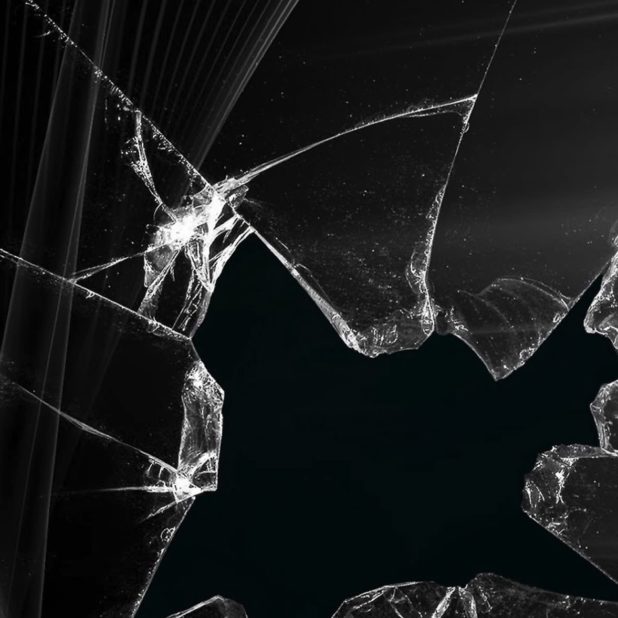 El vidrio se quebró pantalla negro Fondo de Pantalla de iPhoneXSMax