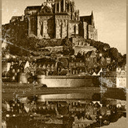 Mont Saint Michel Sepia Android SmartPhone Wallpaper