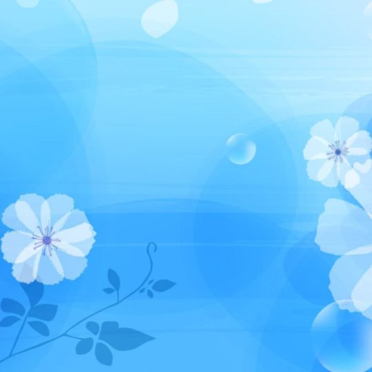pola bunga biru Android SmartPhone Wallpaper