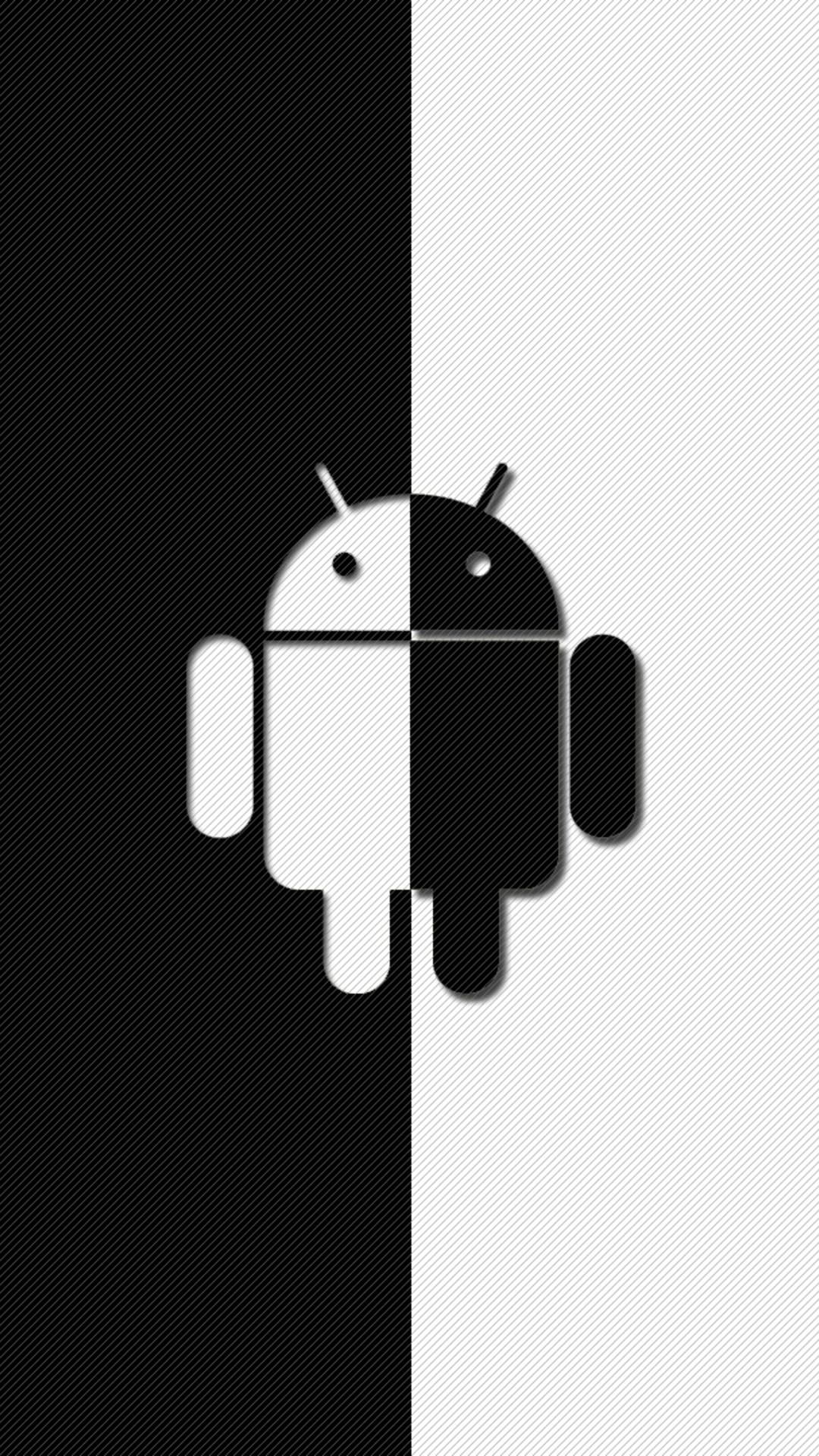 logo Android hitam dan putih | wallpaper.sc Android
