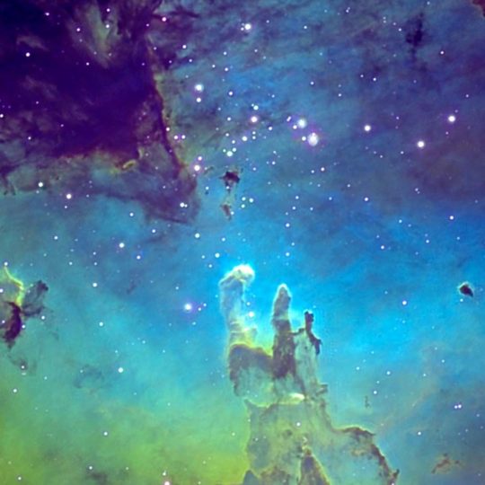 Ruang nebula biru Android SmartPhone Wallpaper