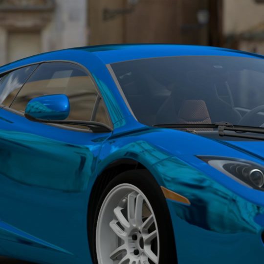 Kendaraan mobil biru keren Android SmartPhone Wallpaper