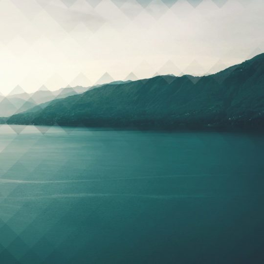 pemandangan gunung danau langit biru hijau Android SmartPhone Wallpaper