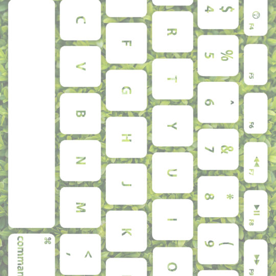 Keyboard daun Kuning-hijau putih Android SmartPhone Wallpaper