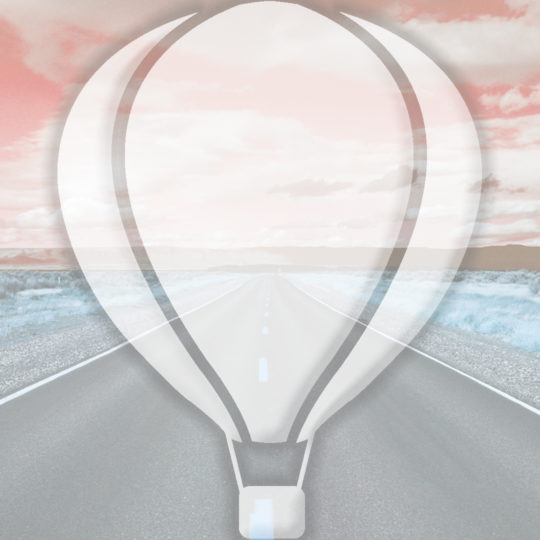 Landscape jalan balon Jeruk Android SmartPhone Wallpaper