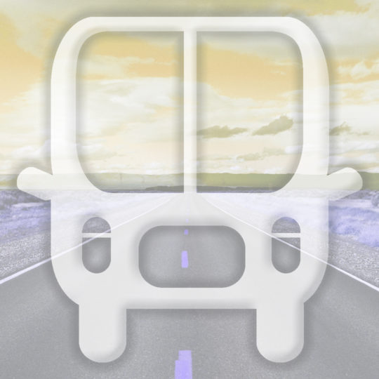 Landscape bus jalan kuning Android SmartPhone Wallpaper
