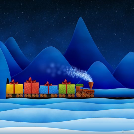 Christmas gift biru Android SmartPhone Wallpaper