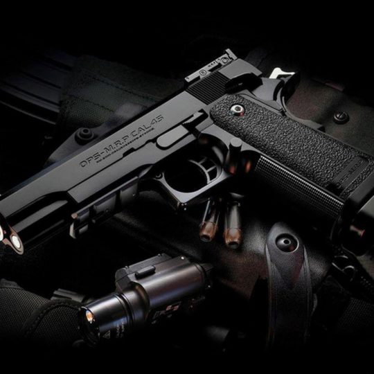 Keren Hitam handgun Android SmartPhone Wallpaper