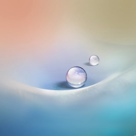 Keren biru water droplets Android SmartPhone Wallpaper