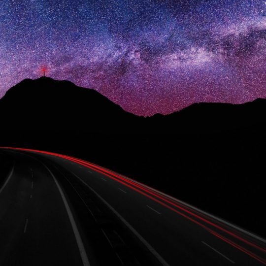 Night road pemandangan Android SmartPhone Wallpaper