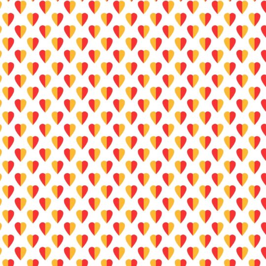 Pola Jantung merah oranye wanita-ramah putih Android SmartPhone Wallpaper