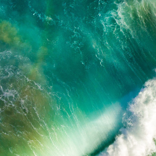 iOS10 gelombang laut biru Android SmartPhone Wallpaper