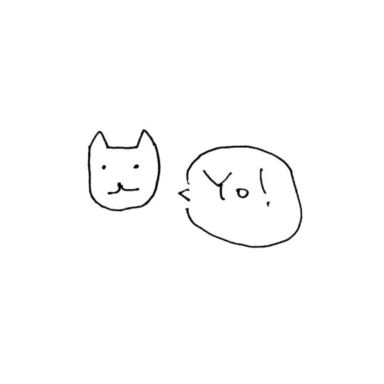 Ilustrasi kucing putih Yo! Android SmartPhone Wallpaper
