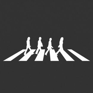 Karakter Seperti Abbey Road Hitam Apple Watch photo face Wallpaper
