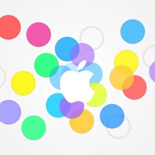 logo apel berwarna-warni Apple Watch photo face Wallpaper