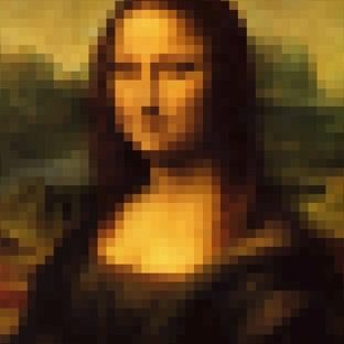 Mona Lisa gambar mosaik Apple Watch photo face Wallpaper