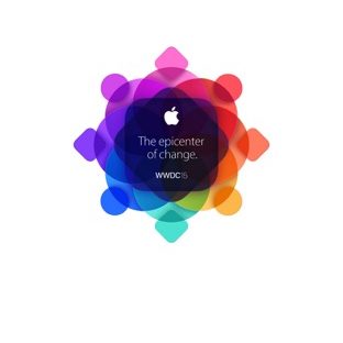 Logo Apple berwarna-warni WWDC15 Apple Watch photo face Wallpaper