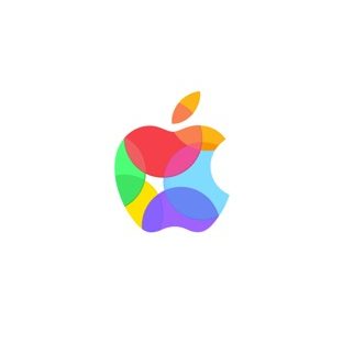 Logo Apple berwarna-warni putih Apple Watch photo face Wallpaper