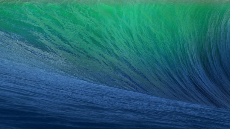 Gelombang Mavericks hijau biru Desktop PC / Mac Wallpaper
