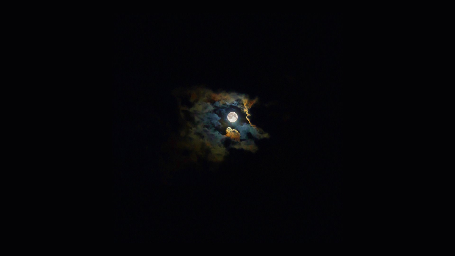 Landscape langit malam bulan hitam | wallpaper.sc Desktop