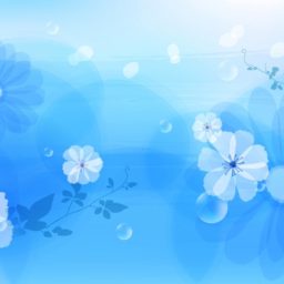 pola bunga biru iPad / Air / mini / Pro Wallpaper
