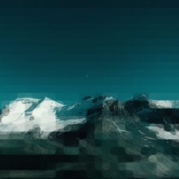 pemandangan gunung salju hijau biru iPad / Air / mini / Pro Wallpaper