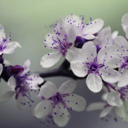 tanaman bunga putih ungu iPad / Air / mini / Pro Wallpaper