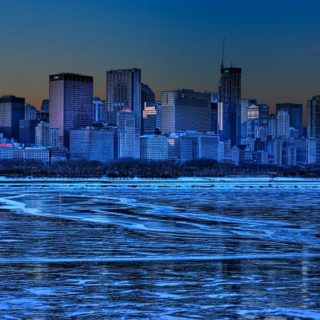 Perkotaan biru Pemandangan iPhone4s Wallpaper