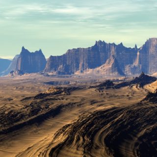 Pemandangan padang gurun iPhone4s Wallpaper