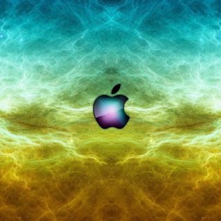 Apple oranye biru iPhone4s Wallpaper